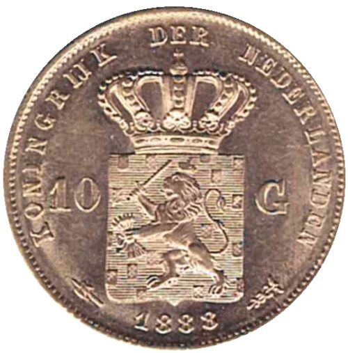 Nederland / 1888 / 10 Gulden / Gold / Pr-Fdc