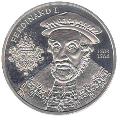 Euromunten / Oostenrijk / 2002 / 20 Euro / Proof / Neuzeit - Ferdinand I / Zilver 0.900