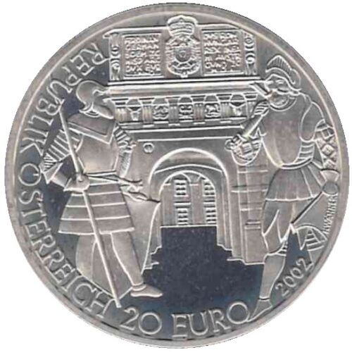 Euromunten / Oostenrijk / 2002 / 20 Euro / Proof / Neuzeit - Ferdinand I / Zilver 0.900 - Afbeelding 2