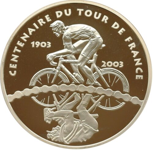 Euromunten / Frankrijk / 2003 / Km 1321 / 1,50 Euro / Proof / Tour De France 100 Jaar Tour / Zilver 0.900