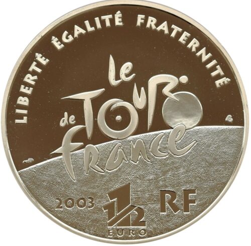 Euromunten / Frankrijk / 2003 / Km 1321 / 1,50 Euro / Proof / Tour De France 100 Jaar Tour / Zilver 0.900 - Afbeelding 2