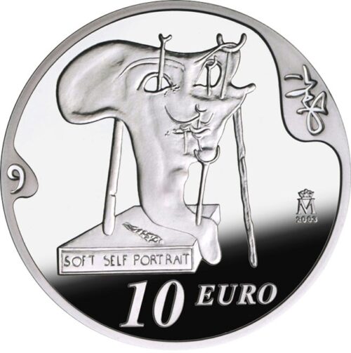 Euromunten / Spanje / 2004 / Km 1056 / 10 Euro / Proof / In Box / Dali - Zelfportret / Zilver 0.925 - Afbeelding 3