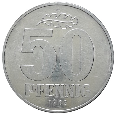 Worldcoins Germany DDR 50 Pfennig