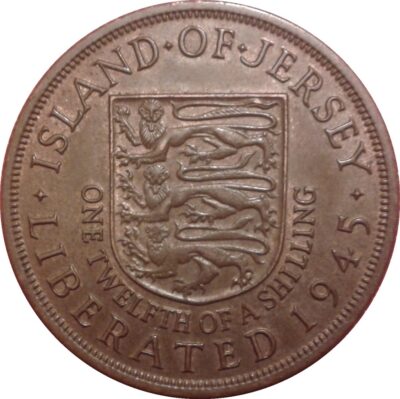 Worldcoins / Km 019 / Jersey / 1/12 Shilling / 1949-1952 / Unc (Bevrijding Jersey 1945)