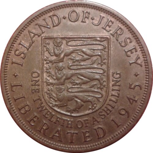 Worldcoins / Km 019 / Jersey / 1/12 Shilling / 1949-1952 / Unc (Bevrijding Jersey 1945)