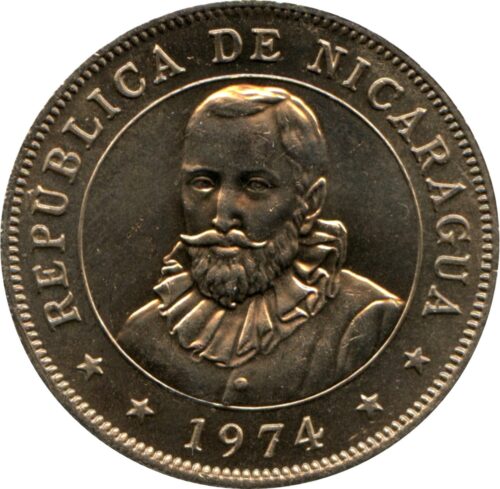 Worldcoins / Nicaragua / 1965 / 50 Centavos / Unc / Km 19.2