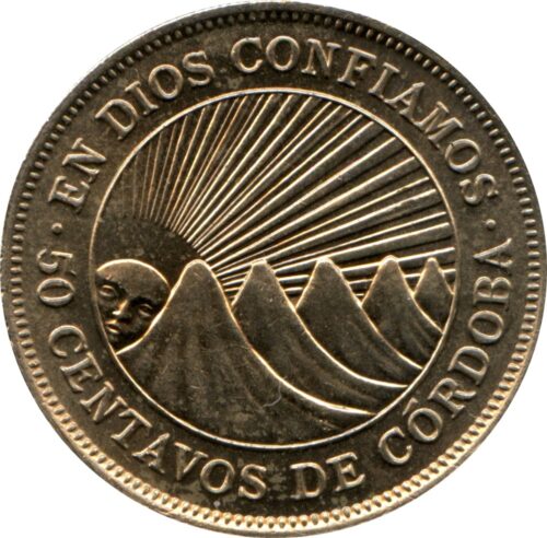 Worldcoins / Nicaragua / 1965 / 50 Centavos / Unc / Km 19.2 - Image 2