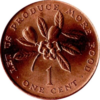 Worldcoins / Km052 / Jamaica / 1974 / 1 Cent / Unc
