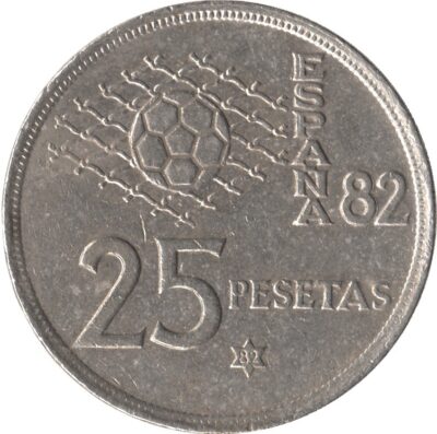 Worldcoins / Km 0818 / Spain / Spanje / 25 Pesetas / 1980 (80) / Unc
