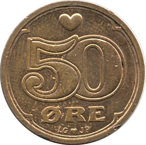 Worldcoins / Km 866.3 / Danmark / Denemarken / 50 Ore / 2008 / Unc - Afbeelding 2
