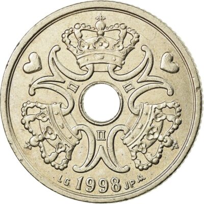 Worldcoins / Km 869.1 / Danmark / Denemarken / 5 Kroner / 1990 / Unc