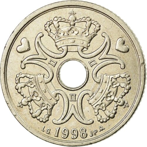 Worldcoins / Danmark / Denemarken / 5 Kroner / 1990 / Unc / Km 869.1