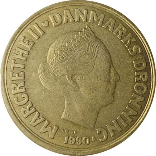Worldcoins / Km 871 / Denmark / Denemarken / 20 Kroner / 1990 / Unc