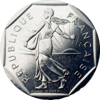 Worldcoins / Km 0942.1 / France / Frankrijk / 2 Francs / 1980 / Unc