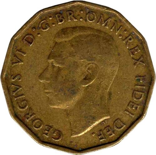 Worldcoins / Km 0873 / Great Britain / Groot-Brittannie / 3 Pence / 1952 / Unc - Afbeelding 2