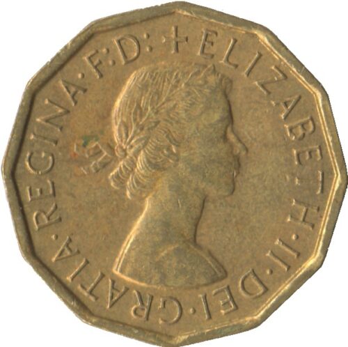 Worldcoins / Km 0900 / Great Britain / Groot-Brittannie / 3 Pence / 1970 / Unc - Afbeelding 2