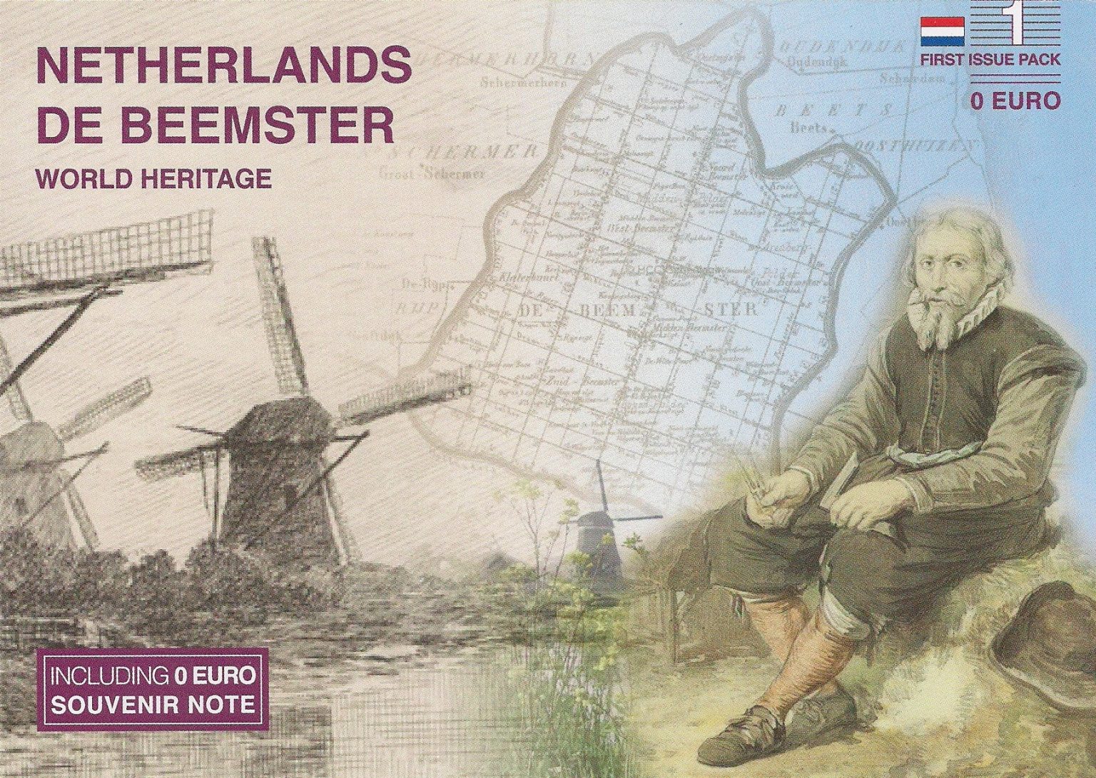 Euro Biljet First Day Issue Netherlands Beemster Hansmunt