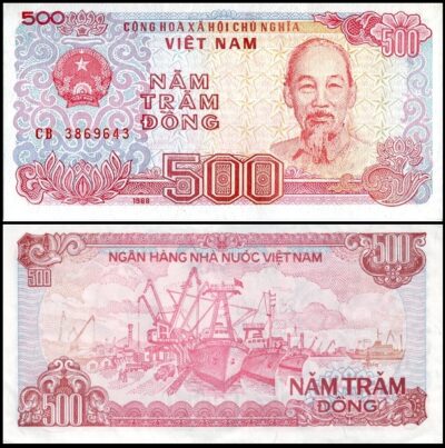 bankbiljetten / 101a(2) / Viet Nam / Vietnam / 500 Dong / 1988 / Unc