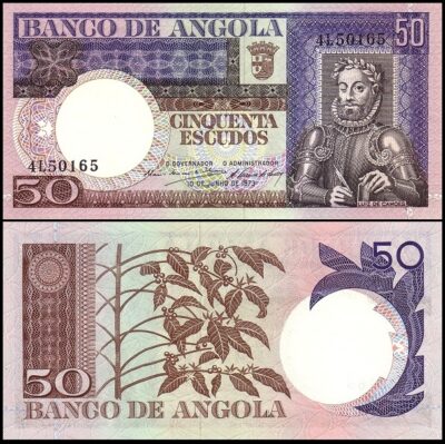 bankbiljetten / 105a / Angola / 50 Escudos / 1973 / Unc