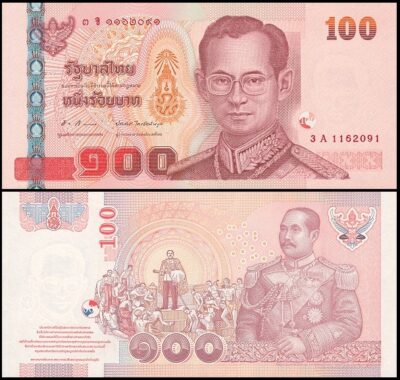 bankbiljetten / 114(10) / Thailand / 100 Bath / ND / Unc