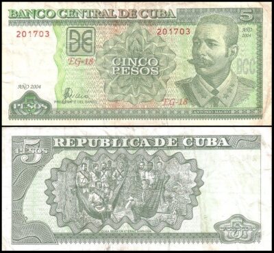 bankbiljetten / 116g / Cuba / 5 Pesos / 2004 / Unc