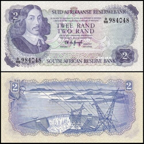 bankbiljetten / 117a / South Africa / Zuid Afika / 2 Rand / ND / Unc