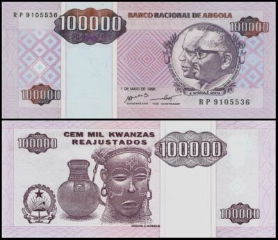 bankbiljetten / 139 / Angola / 100000 Kwanzas / 1995 / Unc