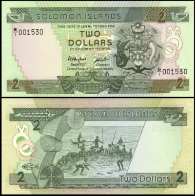 bankbiljetten / 013a / Solomon Islands / 2 Dollars / 1986 / Unc