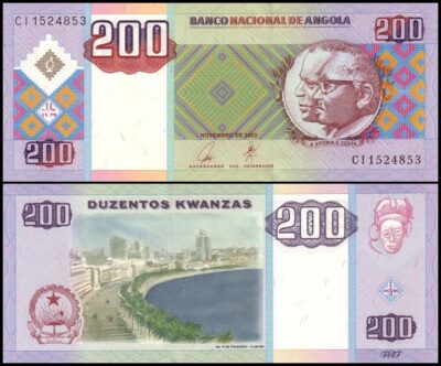 bankbiljetten / 148a / Angola / 200 Kwanzas / 2003 / Unc