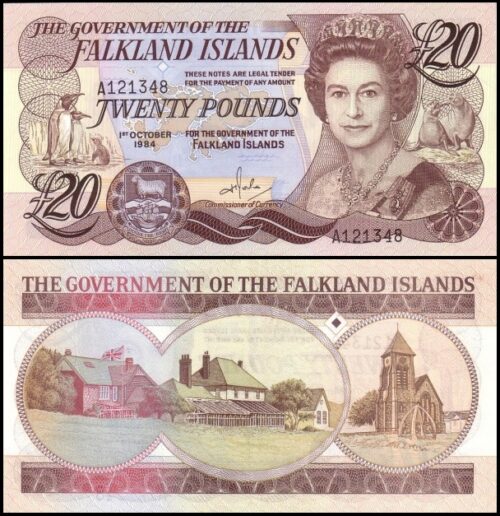 bankbiljetten / 015a / Falkland Islands / Falklands / 20 Pounds / 1984 / Unc