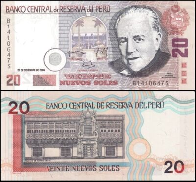 bankbiljetten / 176c / Peru / 20 Nuevos Soles / 2006 / Unc