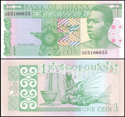 bankbiljetten / 017a / Ghana / 1 cedi / 1979 / Unc