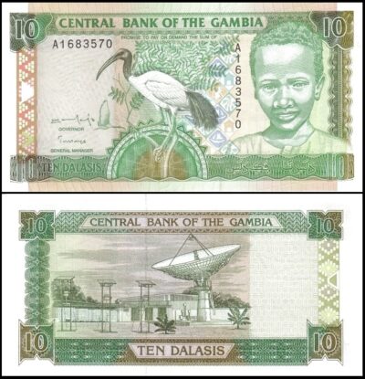 bankbiljetten / 017a / Gambia / 10 Dalasis / 1996 / Unc