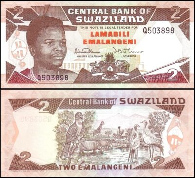 bankbiljetten / 018a / Swaziland / 2 Emalangeni / Nd / Unc