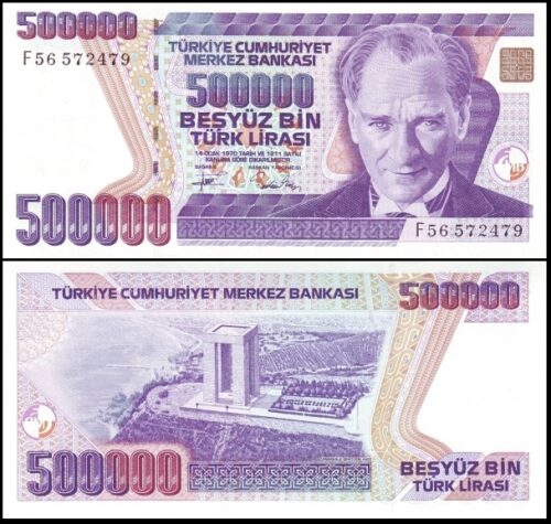 bankbiljetten / 208c / Turkey / Turkije / 500000 Lira / 1993 / Unc