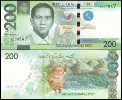 bankbiljetten / 209a / Philippines / Filipijnen / 200 Piso / 2010 / Unc