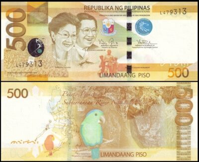 bankbiljetten / 210a / Philippines / Filipijnen / 500 Piso / 2010 / Unc