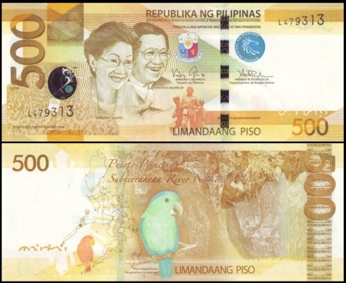 bankbiljetten / 210a / Philippines / Filipijnen / 500 Piso / 2010 / Unc
