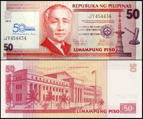 bankbiljetten / 217 / Philippines / Filipijnen / 50 Piso / 2013 / Unc
