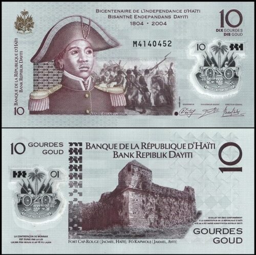 bankbiljetten / 279 / Haiti / 10 Gourdes / 2013 / Unc / Polymar