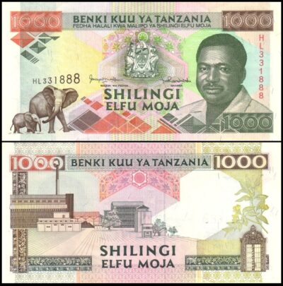 bankbiljetten / 027c / Tanzania / 1000 Shilingi / ND / Unc