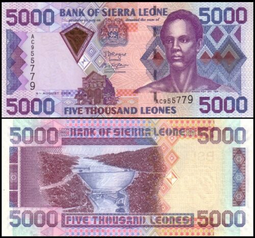 bankbiljetten / 027c / Sierra Leone / 5000 Leones / 2006 / Unc