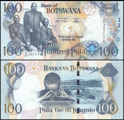 bankbiljetten / 029b / Botswana / 100 Pula / 2005 / Unc