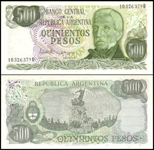 bankbiljetten / 303c / Argentina / Argentinie / 500 Pesos / 1976 / Unc