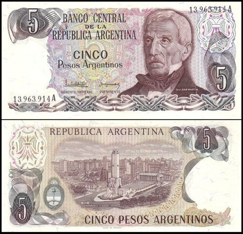 bankbiljetten / 312a(1) / Argentina / Argentinie / 5 Pesos / ND / Unc