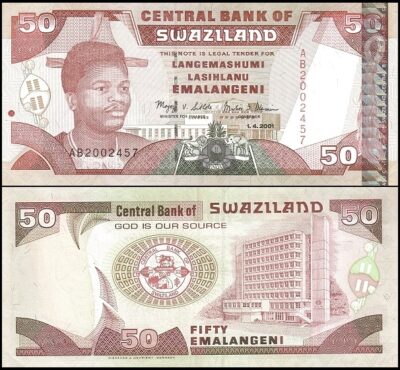 bankbiljetten / 031a / Swaziland / 50 Emalangeni / 2001 / Unc