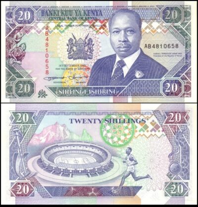 bankbiljetten / 031a / Kenya / Kenia / 20 Shillings / 1993 / Unc