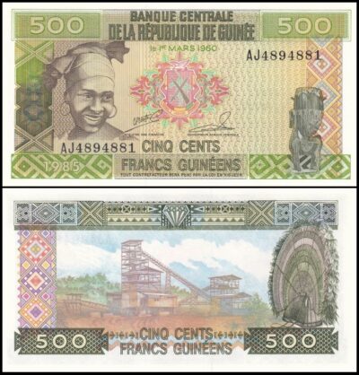 bankbiljetten / 031a(2) / Guinea / Guinee / 500 Francs / 1985 / Unc
