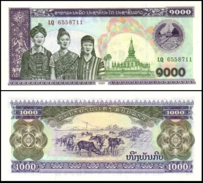 bankbiljetten / 032Aa / Lao / Laos / 1000 Kip / 1998 / Unc