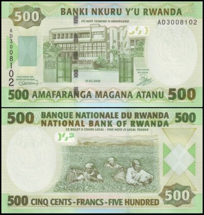 bankbiljetten / 034 / Rwanda / 500 Amafaranga / 01-02-2008 / Unc